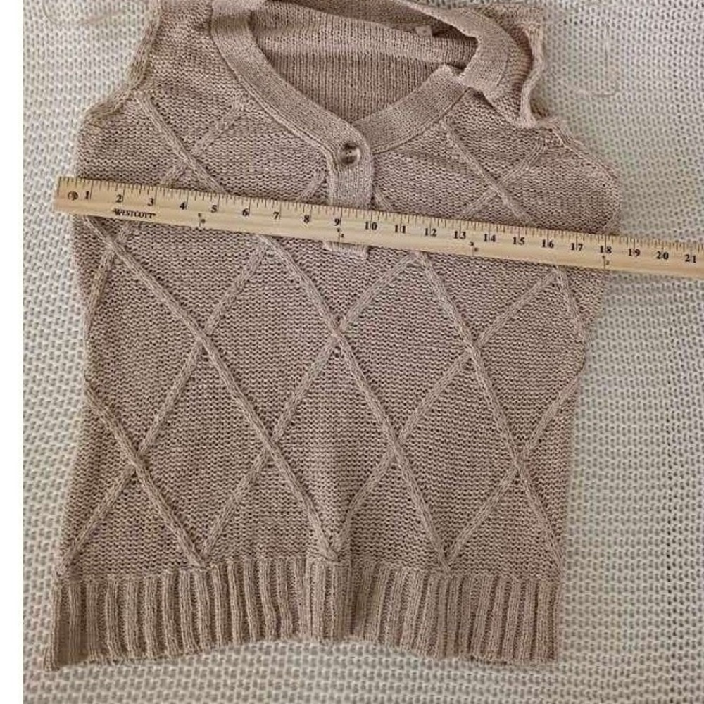 Cyrus Y2K Preppy Diamond Pattern Button Front Sweater Vest M NWOT Minimalist - Picture 6 of 8